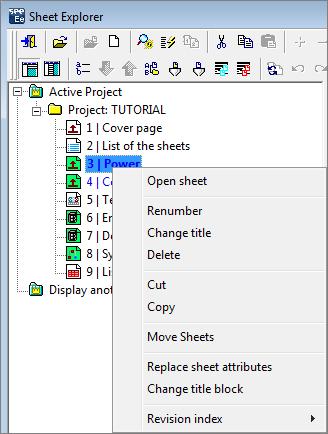 THE SHEET EXPLORER The Sheet Explorer allows you to execute the operations (open, delete, rename, copy) on the