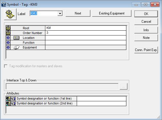 Action: INSERTING AND NAMING THE CONTACT BREAKER Select the Auxiliary Contact [Contact NO KM, K06] in the symbol explorer.