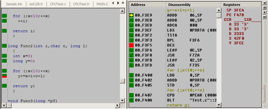 Typically, All Downloaded Code option is used. The debugger extracts all the necessary information (e.g. addresses belonging to each C/C++ function) from the debug info, which is included in the download file and configures the system accordingly.