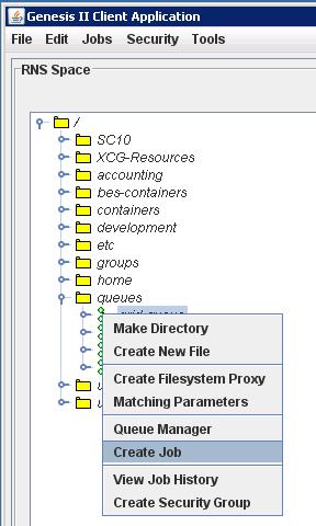How to Launch Job Tool from GUI Browser Select directory where you want JSDL project