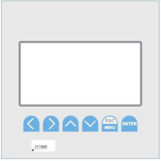 5. Front panel description display programming pushbuttons Key designation and functions Symbols used in the manual: [ESC/MENU] and Functions: go to main menu (press and hold by at least 2 sec.