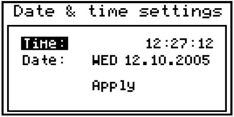Fig. 7.22. Date & time settings menu 7.4.
