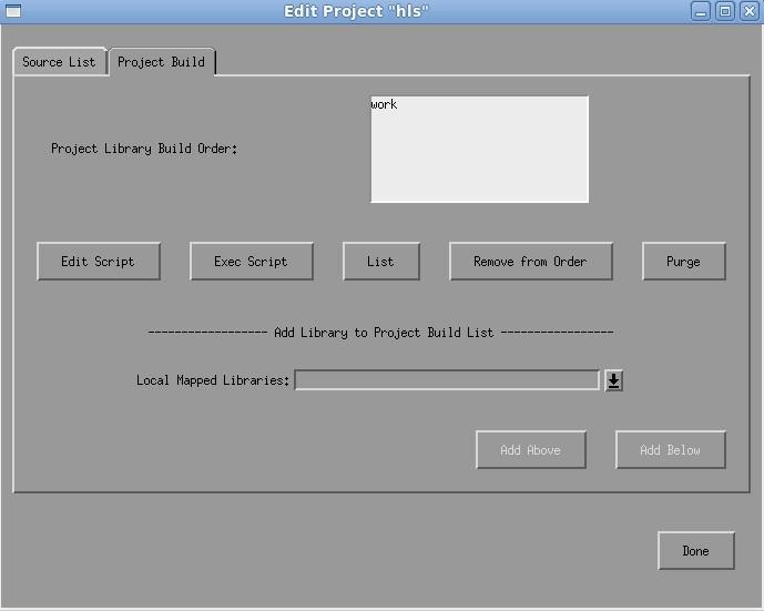 17. Navigate to Project Build tab on the Edit Project window shown below. 18. Press Edit Script and check if the following lines are present in the file that has been opened.