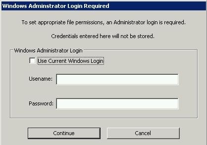 You can select the current Windows login by selecting Use Current Window Login or you can enter credentials for a