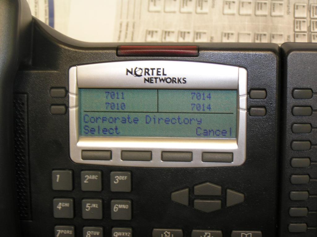 Corporate Directory Hit the phone book When Corporate Directory comes up, hit the select key You can then browse by last name. Enter the name using the dial pad.
