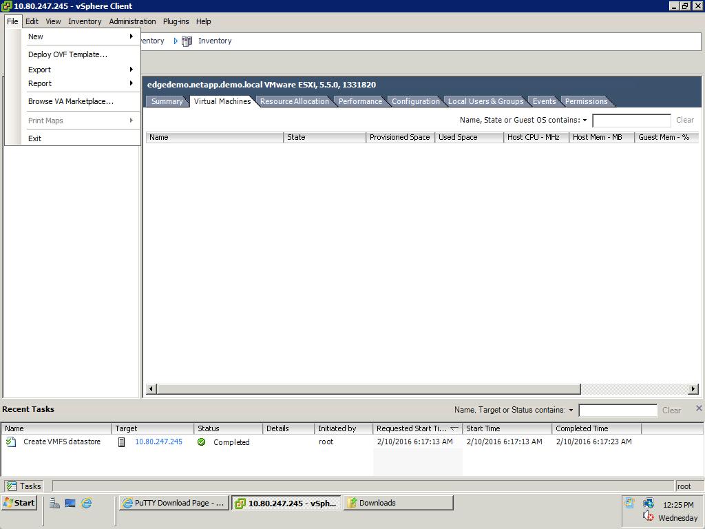 12. In the Deploy OVF Template wizard, browse to the location of the Data ONTAP Edge software image. 13.