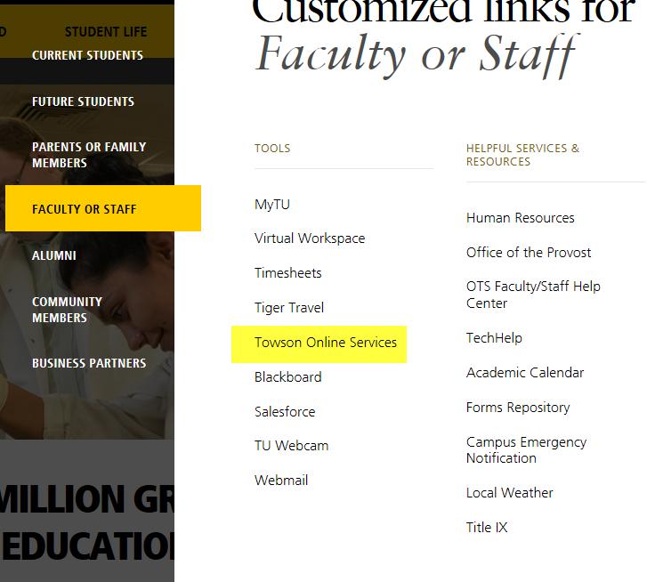 Download a Class Roster + Go to www.towson.