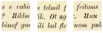 Upper-case italic letters from Josef Bernhauptʼs Plägabuk sa glamat e vödasbuk in püks lul, al lenadön Volapüki söla Jleyer Yoan Martin (Überlingen: August Feyel, 1886).