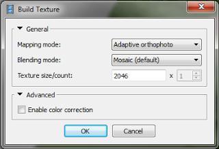 STEP 6: Build Texture The last option of the Workflow menu is to create the texture of the model. This step is really only necessary if you are exporting the 3D model (e.g. as.