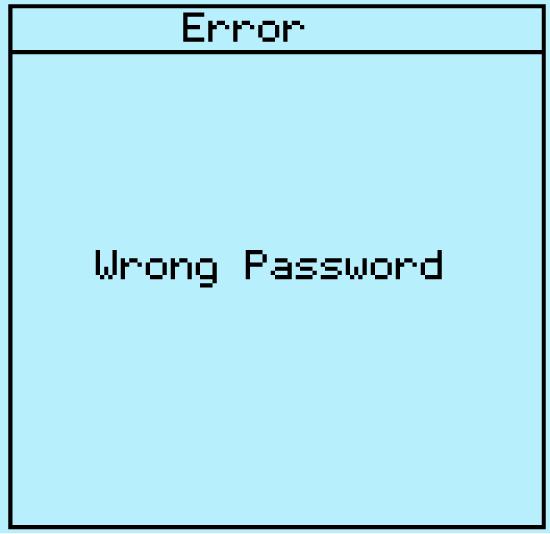 A070889 V2 EN Figure 9: Error message indicating wrong password The current user level is shown on the LCD's upper