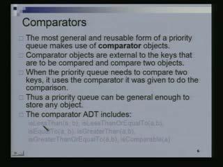 (Refer Slide Time: 10:05) We can have such a comparator object which will help us to do this comparison.