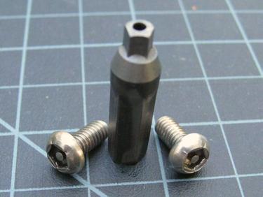 You will need a ¼ bit driver handle to remove and install the screws.