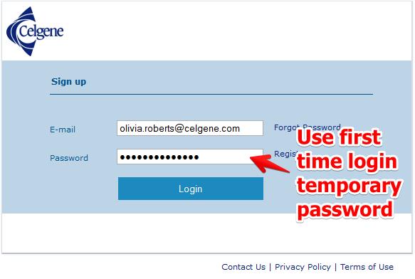 3.1 First time login Enter your email address