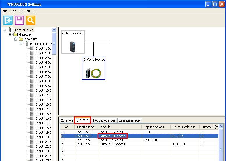 Now, users can configure the device parameters, including the slave address and I/O modules.