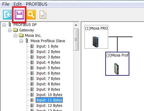 Step 7: Save the configuration and exit the PROFIBUS Settings function.