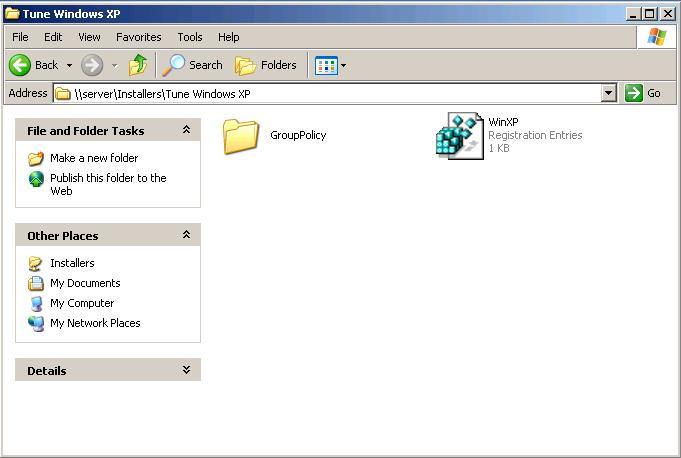 4)Then double click the Tune Windows XP folder.