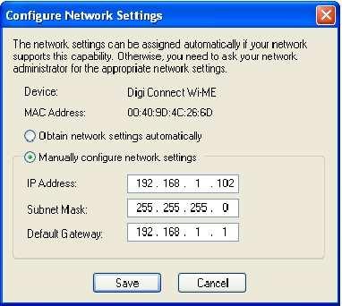 In order to facilitate the further use of the devices online, change the IP address assignment from automatic into manual.