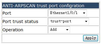 4 ANTI-ARPSCAN trust port configuration.