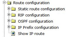 4.18 Route configuration. Choose Route configuration, and the following page appears.