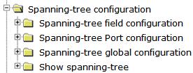 4.23 Spanning- tree configuration. Choose Spanning- tree configuration, and the following page appears.