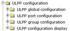4.25.1 ULPP global configuration. Choose ULPP configuration > ULPP global configuration, and the following page appears. 4.25.1.1 ULPP group configuration.