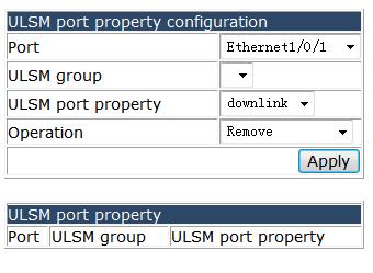 you can add or remove ULSM group. 4.26.2 ULSM port configuration.