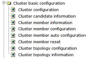 Choose Cluster basic configuration, and the following page appears.