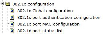 1x port status list", configuration web pages. 4.28.3.1 802.1x Global configuration. Choose Authentication configuration > 802.