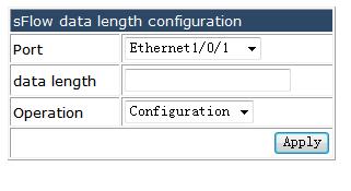 appears.you can set the sflow data length. 4.32.7 sflow rate configuration.