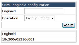 SNMP engineid configuration, and the following page appears.if not necessary, don t change the default engineid value. 4.1.2.2 SNMP management.