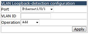 4.3.4.2 VLAN Loopback-detection configuration.