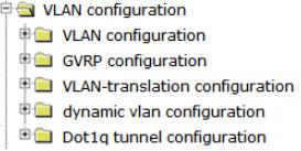you can show the static MAC address table, dynamic MAC address table or blackhole table by VLAN ID, MAC or port. 4.5 VLAN configuration.