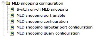 4.6.5 IGMP snooping query configuration. Choose IGMP snooping configuration > IGMP snooping query configuration, and the following page appears.