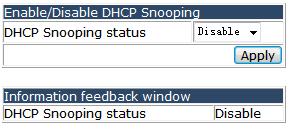 4.13.1.1 Enable/Disable DHCP Snooping.