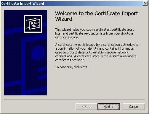 Figure 52 Certificate Import Wizard