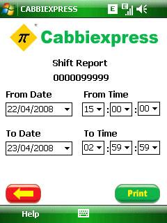 ShiftRPT Shift Report allows you to print a summary of transactions processed between certain dates. Fig. 5 6 Select a date and time range. Tap Print. 4 Fig.