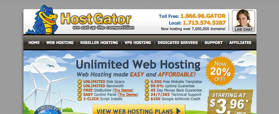 Our second recommended host is Hostgator This is another host that meets our criteria and then some.