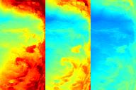 Hyper-spectral imaging Weather data 2300 Spectral bands in mid-wave to