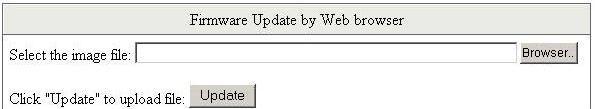 Figure 4-12 Firmware Update Web page