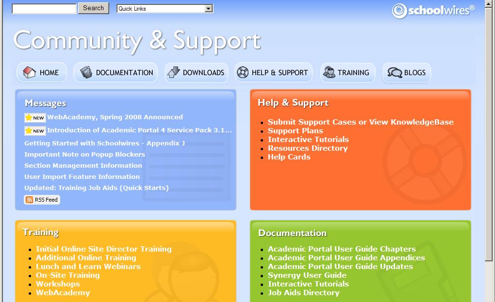 You may also click on Community & Support to access a variety of tutorials,