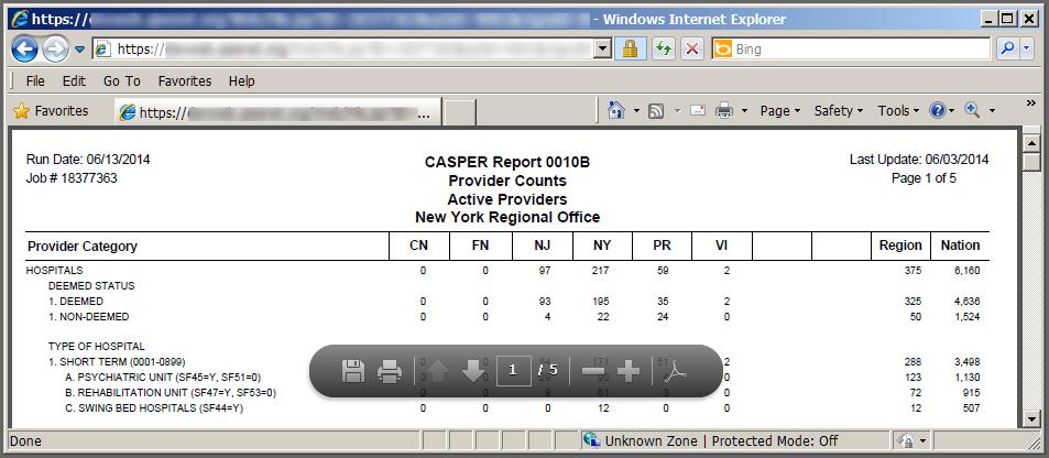 Figure 2-25. PDF Report Display 3. To locate specific text of interest in the displayed report, perform a Find function.