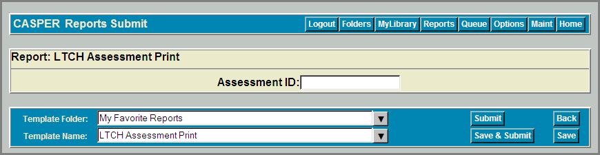REQUESTING REPORTS 1. Select the Reports button [Alt + r] from the CASPER toolbar to access the CASPER Reports page (Figure 2-5). Figure 2-5.