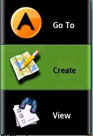 Create Menu The Create Menu is used to access the functions needed to create waypoints, trails, geocaches and routes. Accessing the Create Menu 1. From the Map screen, press the MENU button. 2.