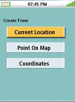 Geocache Creating a Geocache 1. Access the Main Menu, highlight Create and press Enter. 2. Select Geocache from the Create Menu. 3. Select Current Location, Point On Map, or Coordinates.