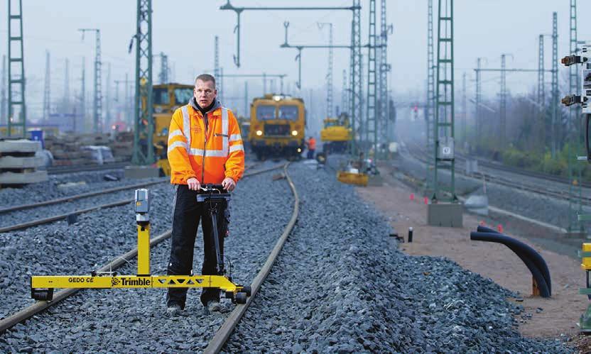 TRIMBLE GEDO SCAN SYSTEM GEDO TROLLEY SYSTEM FOR FAST MEASUREMENT COLLECT DATA FOR PLANNING AND DESIGN OPTIMIZED SYSTEMS FOR RAILWAY SCANNING INTEGRATED SYSTEM Collects scanning data, location,