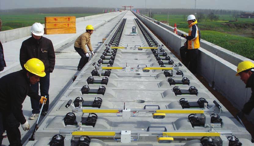 support construction of high-speed switch slabs.