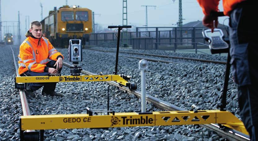 TRIMBLE GEDO FOR RAIL TAMPING GEDO TROLLEY SYSTEM FOR FAST MEASUREMENT ADVANCED DATA MANAGEMENT QUALITY CONTROL AND INSPECTIONS EFFICIENT MEASUREMENT AND ANALYSIS Reduce time and costs for
