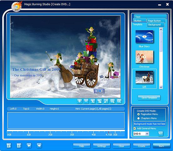 Step 1: Define the desired DVD mode. Pagination Menu: A DVD menu, which can set up many pages help users to add more video link menus, and each menu correspond with a hyperlink of video.