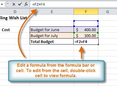 4. Type the operator you need for your formula. For example, type the multiplication sign (*). 5. Click on the next cell in the formula (B3, for example). 6. Press Enter.