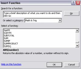 Task 4 Using Insert Function Activity 4.